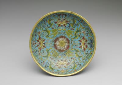 图片[2]-Copper stem bowl in cloisonne enamels, Qing dynasty (1644-1911)-China Archive